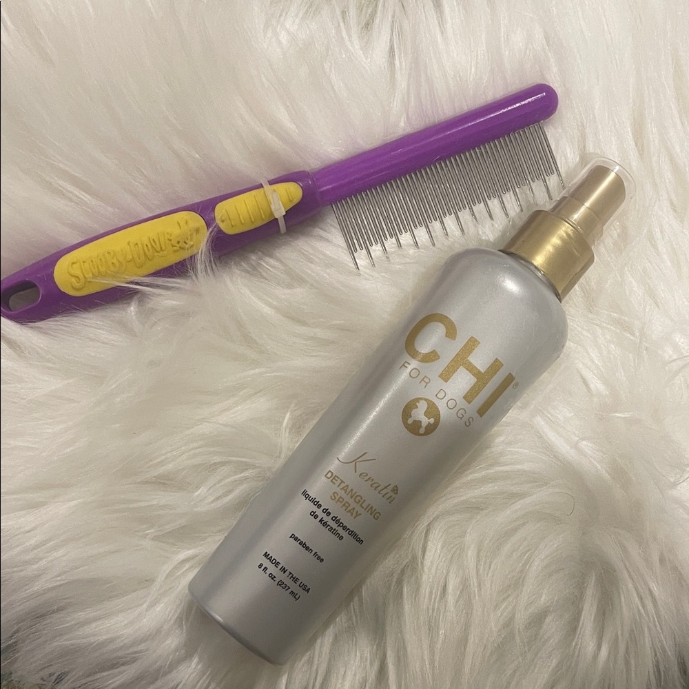 CHI for Dogs Detangling Spray and Comb Set